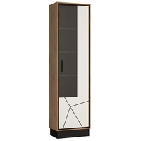 Lomadox Vitrinenschrank Standvitrine Vitrine Tür rechts Eiche Nb. mit