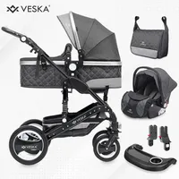 Veska VESKA® 3 in 1 Kombi-Kinderwagen inkl. Babyschale, Buggy,