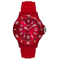NEO watch Armbanduhr Kunststoff Red Nice-1 N1-010 Unisex-Armbanduhr mit