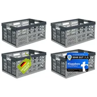 Kinderwelt 4 x Stabile Profi-Klappboxen mit Soft-Touch Griffen, 54