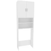 Vicco Martha Waschmaschinenschrank 64 x 190 cm Weiß Spanplatte
