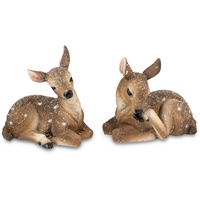 Formano Dekofigur REH 2er Set 12 cm Rehkitz Rehe