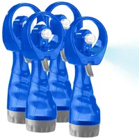 Pearl 4er-Set Hand-Ventilatoren mit Wassersprüher, je 300ml, Batteriebetrieb