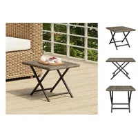 VidaXL Klapptisch Grau 45x35x32 cm Poly Rattan