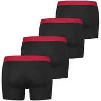 Levi's Levi's® Boxershorts, (Packung, 4er-Pack), mit breitem Logobund, schwarz