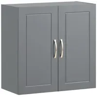 SoBuy Hängeschrank mit 2 Türen Dunkelgrau 60x30x60cm Modern