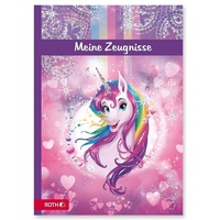 ROTH Zeugnismappe Einhornportrait mit Design und Effekt, A4 /