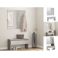 VidaXL Flurmöbel-Set Betongrau Holzwerkstoff
