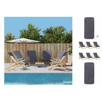 VidaXL Strandtücher 6 Stk. Anthrazit 60x135 cm Stoff 400