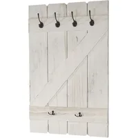 Mendler Wandgarderobe HWC-D13 91 x 60 cm Weiß