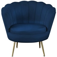 SalesFever Cocktailsessel Clam Samt 69 x 77 x 57