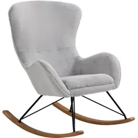 SalesFever Schaukelstuhl in Lammfelloptik