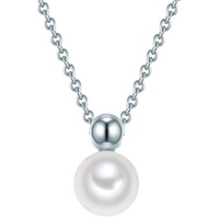 VALERO PEARLS Halskette Sterling Silber Süßwasser-Zuchtperle in Gelbgold 40,0
