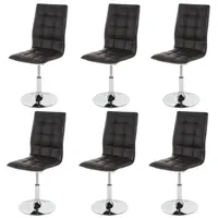 MCW Esszimmerstuhl MCW-C41 Kunstleder braun 6er Set