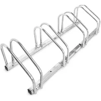 Relaxdays Fahrradständer, Für 4 Fahrräder, Boden- und Wandmontage, Mehrfachständer,