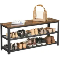 VASAGLE Sitzbank LBS078B01 braun, schwarz Holz 100,0 cm