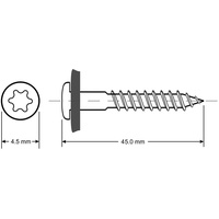 Primaster Spenglerschrauben TX20 Ø 4,5 x 45 mm 200
