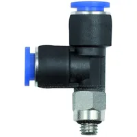 Riegler T-Steckverschraubung »Blaue Serie« mini, L-Form, drehbar, M3, 129.003-4M
