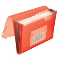 Connect Q-Connect KF02478 Belegsammeltaschen und Fächertaschen translucent rot