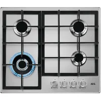 AEG HGB64400SM Slim Line Gaskochfeld, 60 cm, 4 Feuer,