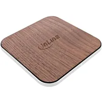 InLine Qi woodcharge, wireless fast charger, Smartphone kabellos laden,