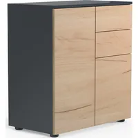 VCM Kommode Dalosa, 918339 anthrazit, eiche 2 Fachböden 70,0