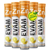 Eväm Zink plus Vitamin C Brausetabletten Geschmack Zitrone 5x
