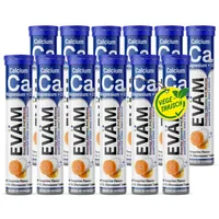 Eväm Calcium Magnesium D3 Brausetabletten Geschmack Mandarine 12x 15