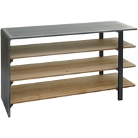 Mendler Regal HWC-L75, Wohnregal Bücherregal Schuhregal Sideboard, Massiv-Holz Industrial