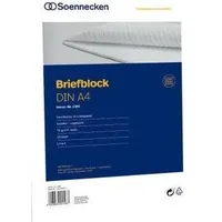 SOENNECKEN Briefblock A4 70g holzfrei 50Blatt liniert weiß