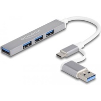 DeLock 64214 Schnittstellen-Hub USB Hub mit USB Type-C oder