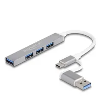DeLock 4 Port Slim USB Hub mit USB Type-C