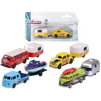 MAJORETTE 212055007 - VW The Originals Trailer mehrfarbig 1:64