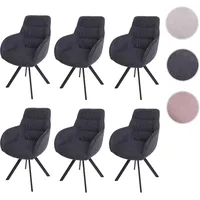 Mendler 6er-Set Esszimmerstuhl HWC-J69, Küchenstuhl Stuhl mit Armlehne, drehbar