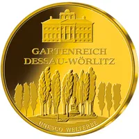 Münzprägestätten Deutschland 1/2 Unze Goldmünze - 100 Euro Dessau-Wörlitz