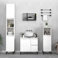 VidaXL Badschrank Betongrau 65x33x60 cm Holzwerkstoff