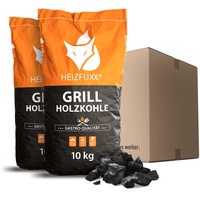 Heizfuxx Grillholzkohle Gastro-Qualität 10kg x 2 Sack 20kg -