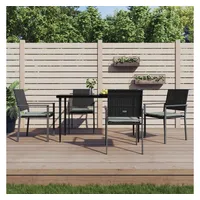 VidaXL Gartenstuhl 54 x 62,5 x 89 cm schwarz