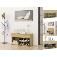 VidaXL Schuhbank Sonoma-Eiche 80x30x45 cm Holzwerkstoff