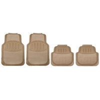 Heyner HEYNER® Fußmatten mit Teppich UNIVERSAL beige zuschneidbar 4-teilig