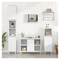 VidaXL Waschbeckenunterschrank Weiß 80x33x60 cm Holzwerkstoff