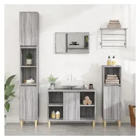 VidaXL Waschbeckenunterschrank Grau Sonoma 80x33x60 cm Holzwerkstoff