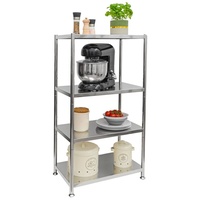 Shelfr 4 Ebenen Edelstahl Regal - 61x36x113 Schwerlastregal bis