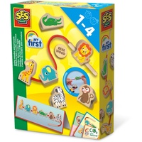 SES Creative My first – Holztiere-Perlen auffädeln, diverse Farben