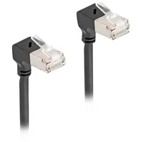 DeLock RJ45 Netzwerkkabel Cat.6A S/FTP Slim 90° unten -