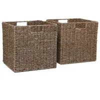 Vivanno 2 Regalkorb Schrankkorb Seegras für Ikea Kallax/Expedit natur