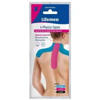 Lifemed 4 Physio-Tapes 20 cm x 5 cm farbig