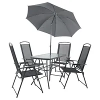 VCM my garden Sitzgruppe anthrazit Textilene, Metall, 5-teilig