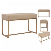 VidaXL Bank 80 cm Beige Samt