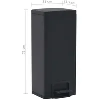 VidaXL Mülleimer 30 l Schwarz